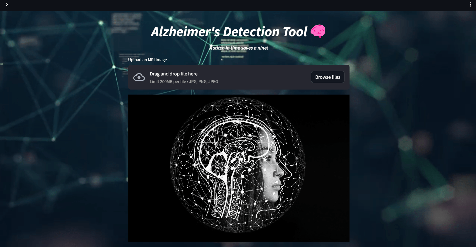 A neural network to detect early stage of disease