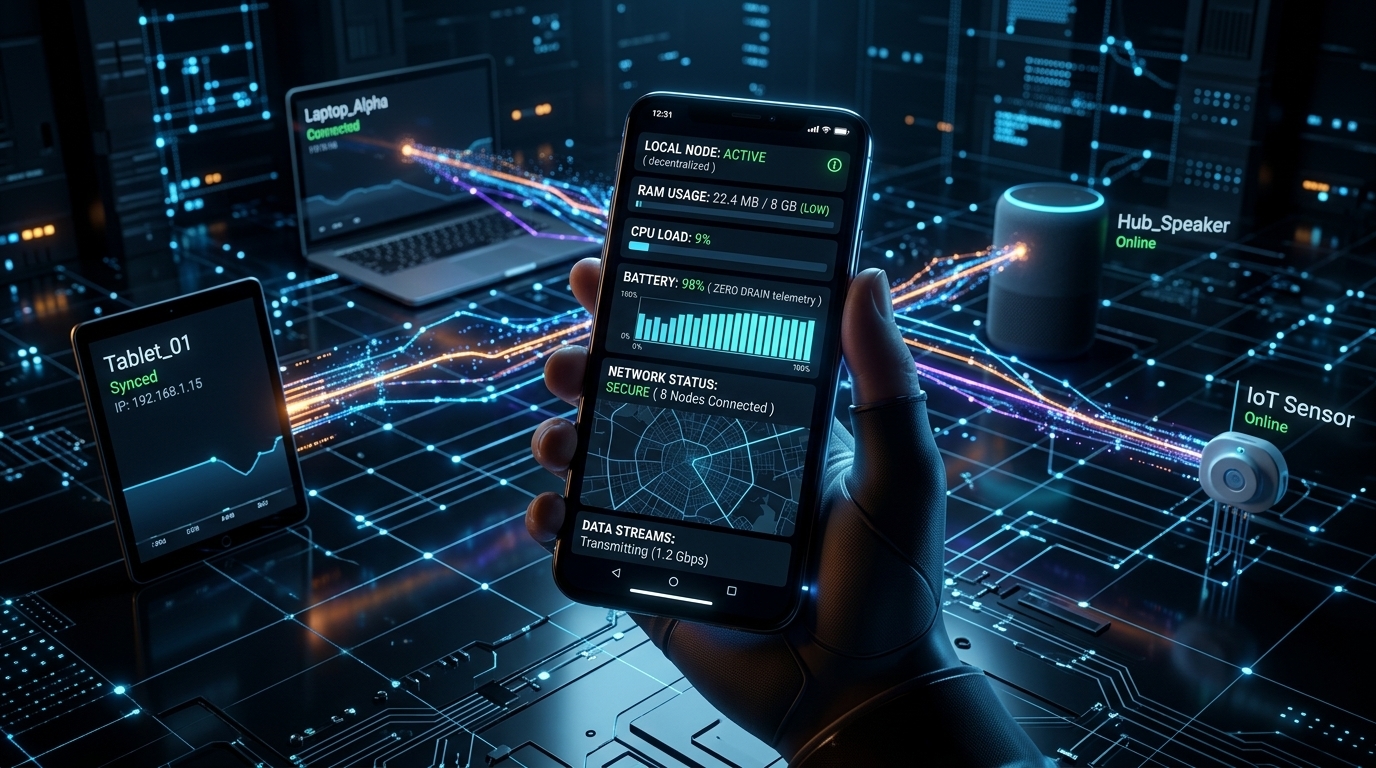 Lightweight distributed microservices running on mobile edge devices as local servers with ultra-low memory footprints